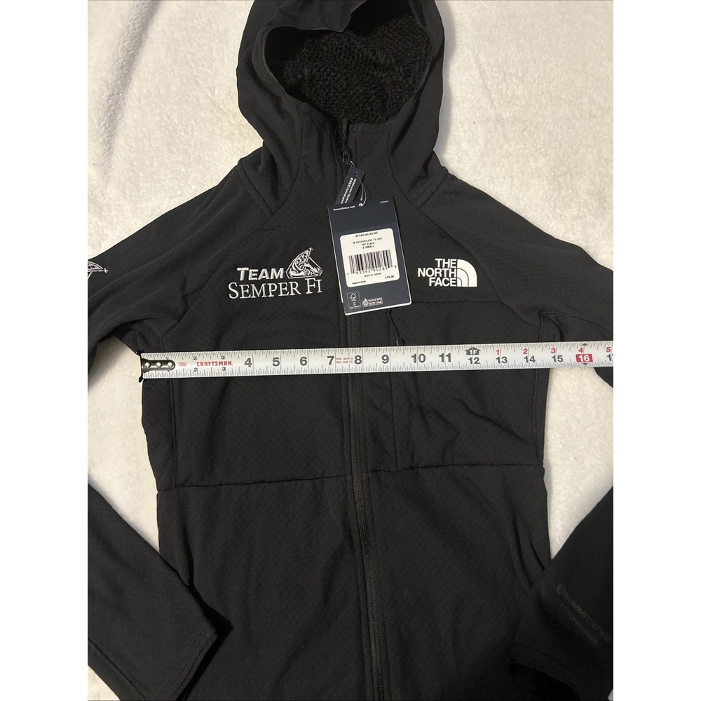 Womens The North Face XS Summit Future Fleece Black‎ Full Zip Hoody NWT Logo - Picture 4 of 9